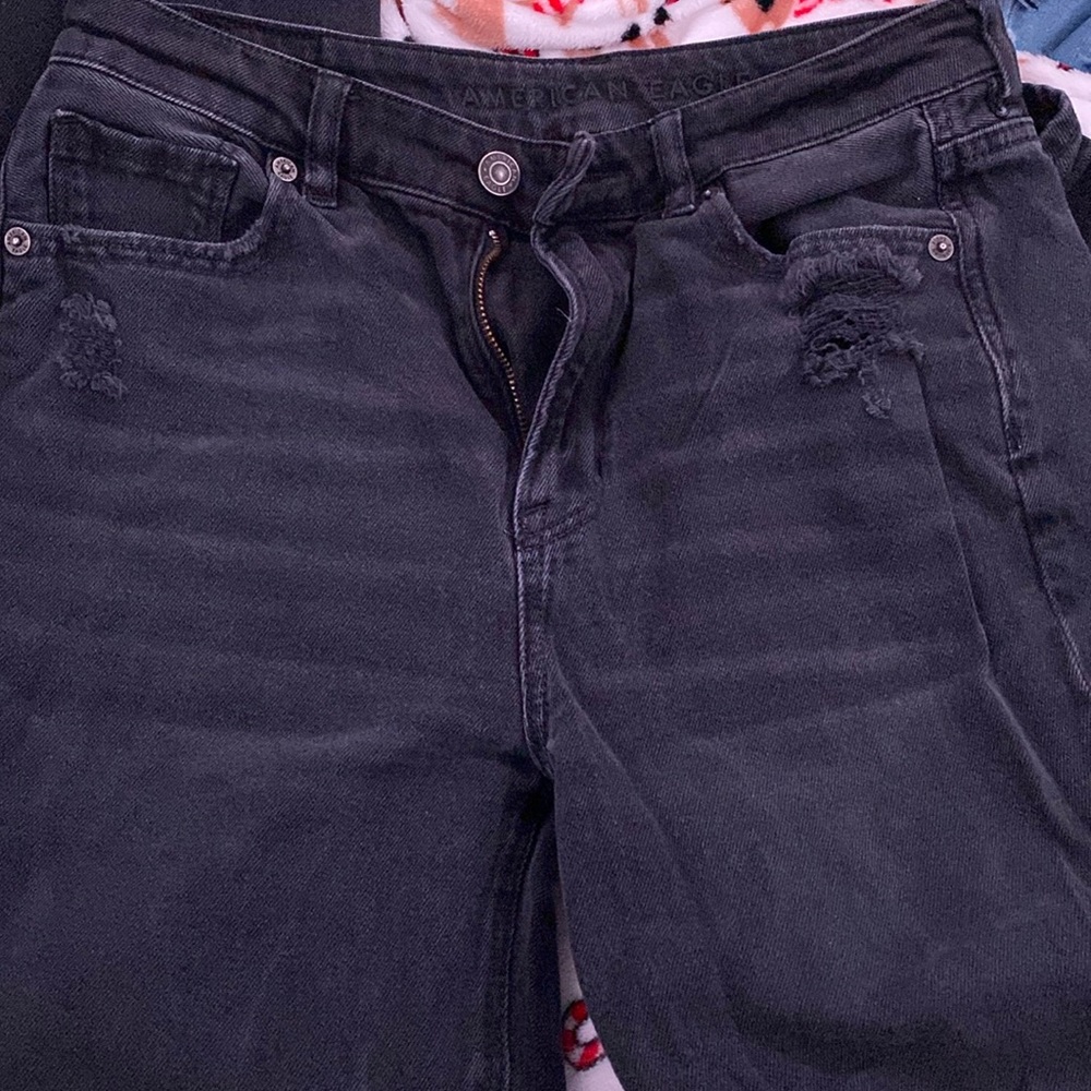 black flared like jeans